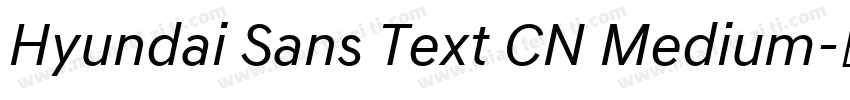 Hyundai Sans Text CN Medium字体转换
